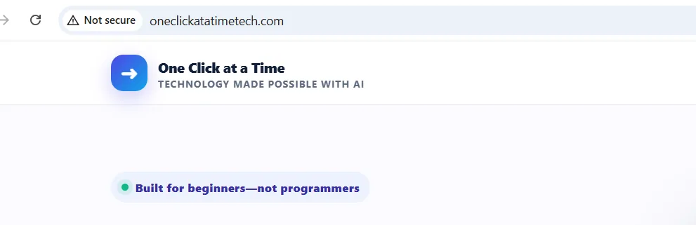 Browser showing a Not secure message during HTTPS troubleshooting